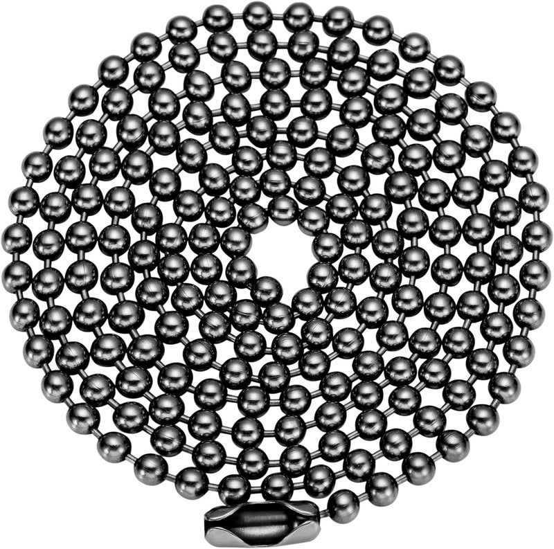 TI-EDC TI-EDC Pure Titanium Bead Ball Chain Necklace, Jewelry Chain Adjustable with Gift Package for Men and Women (3.0mm Bead-30in Length) - Image 1