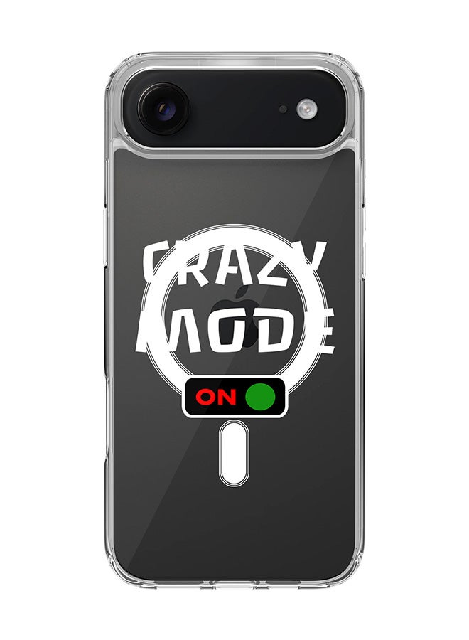 Stylizedd Classic Clear MagSafe Case for iPhone 17 Air , Hybrid Soft Case Flexible Edges Anti Drop TPU PC Gel Thin Transparent Cover [ Designed for iPhone 17 Air ] - Crazy Mode On