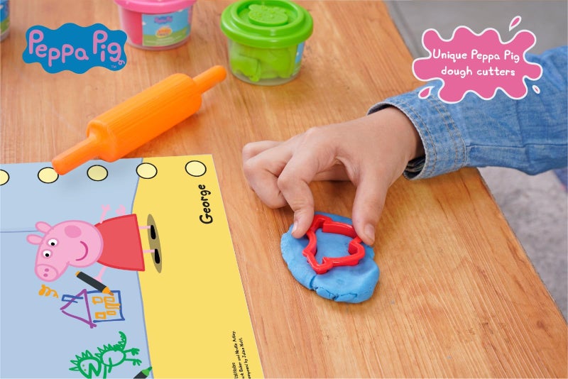 ToyMagic Peppa Pig Soft Dough Match N' Mould Cube Activity Set with Moulding Lid|Pack of 6 Tubs 50gm Each |Water Based Dough|Art & Craft Kit|Birthday & Return Gift for Kids 3+|Non-Toxic|Made in India - Image 2