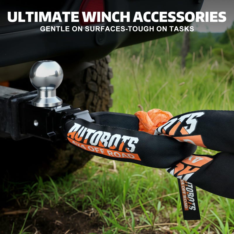 AUTOBOTS Soft Shackle (2PK) 3/4in X 24in Soft Shackle Recovery Kit 66200lbs Max Break Strength + 1 Snatch Recovery Ring Tow Shackles for UTV,ATV,Trucks,Off-Road Vehicles - Image 5