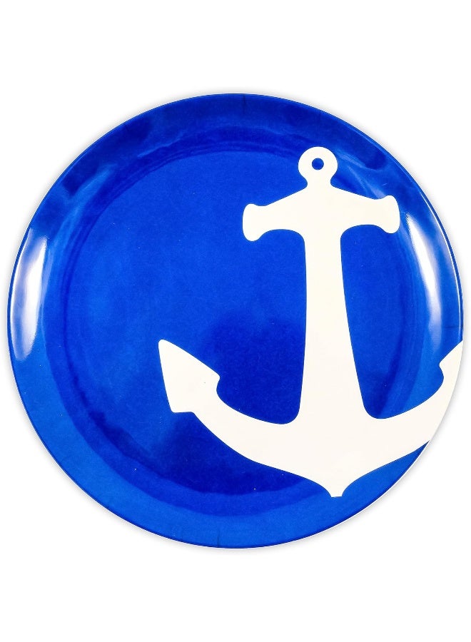 Camco Camco Blue and White Nautical Design 12 Piece Dishware Set - Image 3
