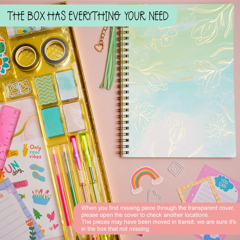 ABERLLS Gifts for Girls Age of 8 9 10 11 12 13 Years Old and Up, DIY Journal Set, Personalized Diary Stuff for Tweens Teens, Decorate Your Planner/Organizer, Journaling Arts Craft Kit. Ideal Toy Age 6-8 - Image 3