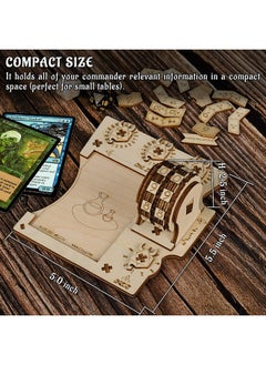 CZYY Commander EDH Command Zone Tray with Life Counter Wooden Compatible with Magic The Gathering, MTG  - Image 4