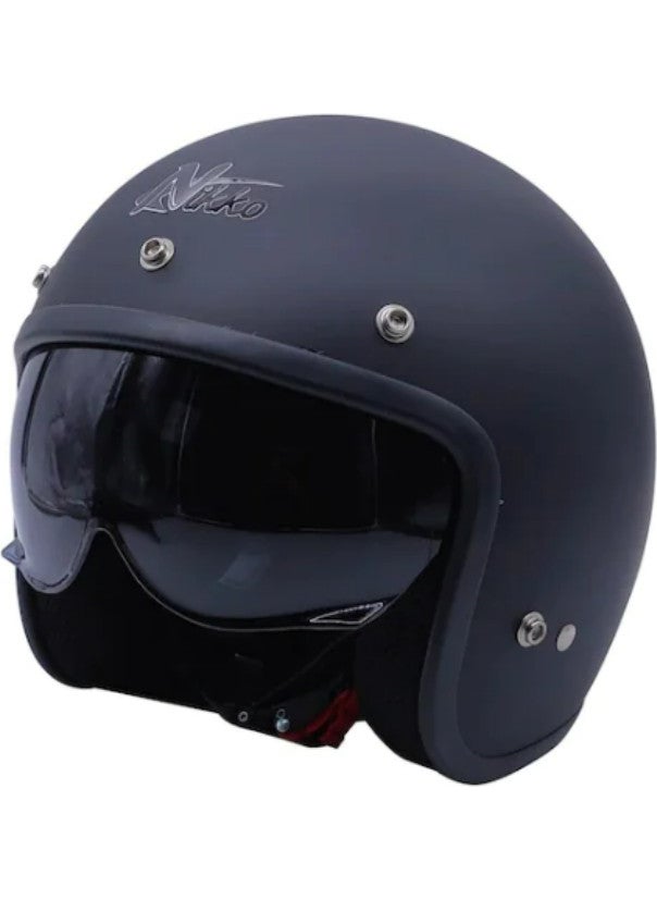 Motorcycle Helmet Half Chopper Helmet with Sun Visor Matte Black - pzsku/Z62A1FBCAF41E444DA077Z/45/_/1740601089/73ef29ab-00a9-4842-bd90-4c5c0dcc1a4f