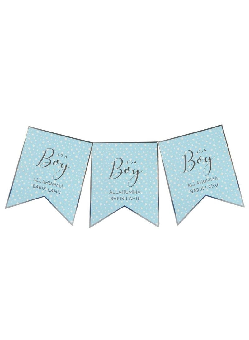 Peacock Supplies Baby Boy Banner 2 Meter - Decorative Banner for Baby Celebrations - Image 1