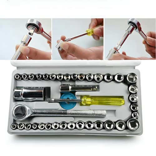 Oblivion Tool Box Kit 10 Pcs – 3/8 Inch Drive Standard Metric Socket Wrench Set – Point Sockets, Durable Alloy Steel Tool Kit for Automotive Repair, Home Maintenance, Garage & DIY Fastening Tasks - Image 3