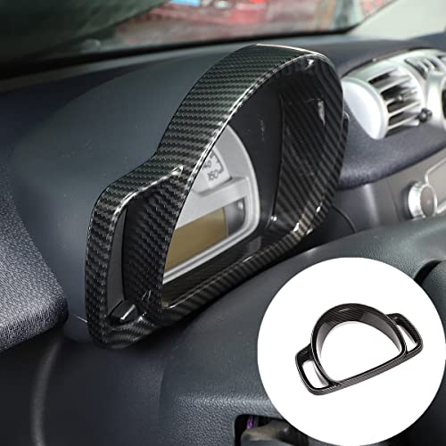 TINKI ABS Dashboard Decoration Frame Trim Compatible for Mercedes Benz Smart Fortwo 451 2009 2010 2011 2012 2013 2014 Interior Upgrade Panel Cover with Precise Fit Accessories Carbon Fiber Texture - Image 1