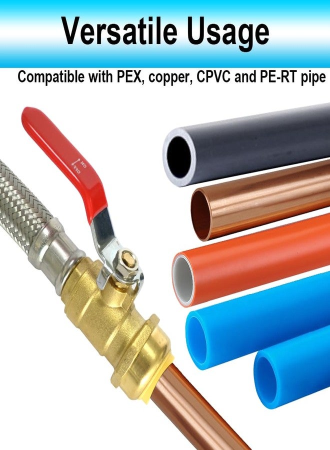 TT FLEX TTFLEX 24 inch Water Heater Connector Hose 3/4" Shut Off Ball Valve x 3/4" FIP, Water Heater Supply Line, Stainless Steel Braided Flex Line, Push to Connect Copper, PEX, PE-RT, CPVC Pipes - Image 5
