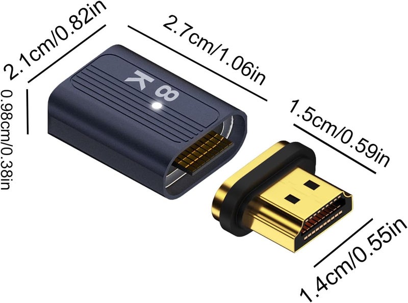 windforgecraft Magnetic Adapter - 48Gbps Data Transfer Microphone to HDTV Mini Adapter | Plug and Play, Magnetic Type-C Charger for Camcorders, DSLR Cameras, HDTVs, Home Theaters Borato - Image 4