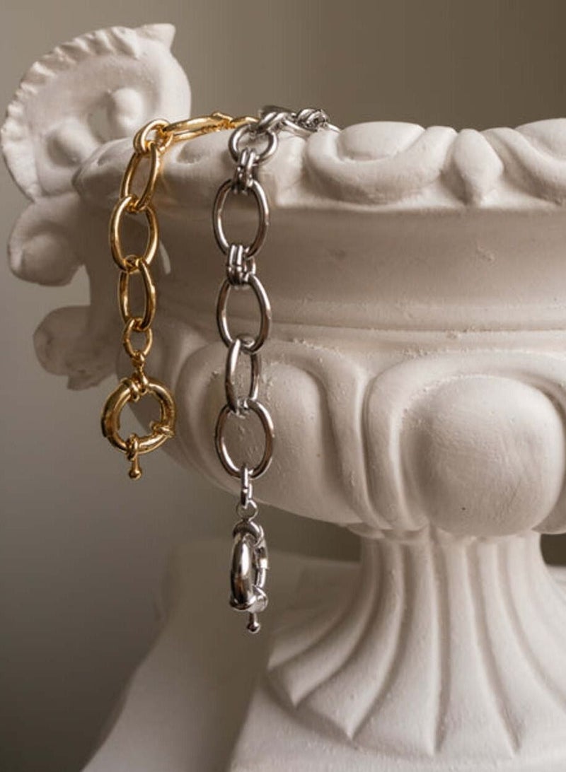 LUV AJ Cleo Link Chain Necklace-Silver - Image 2