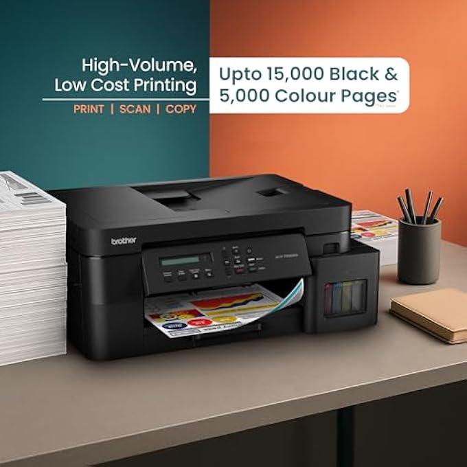 WIRELESS ALL IN ONE INK TANK PRINTER, DCP-T830DW, AUTOMATIC DUPLEX PRINT & SCAN, ADF, EMAIL & MOBILE PRINT, NETWORK CONNECTIVITY, COMPACT DESIGN - Image 3