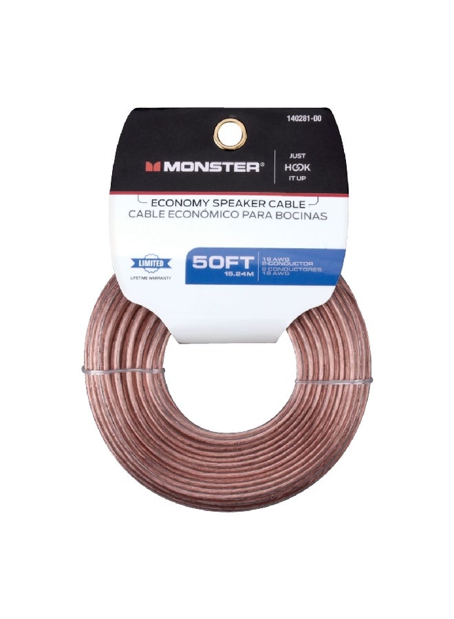 Monster 18AWG 2-Conductor Economy Speaker Cable Copper 185 x 25 x 135 mm 140281-00 - Image 1