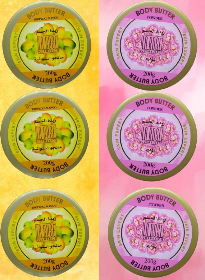 La Rose 3 Pieces Tropical Mango Body Butter And Powder Body Butter 200 Grams - Image 1