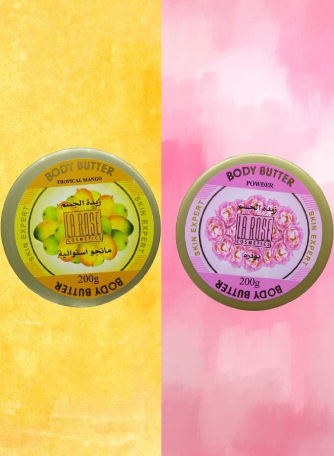 La Rose 3 Pieces Tropical Mango Body Butter And Powder Body Butter 200 Grams - Image 2