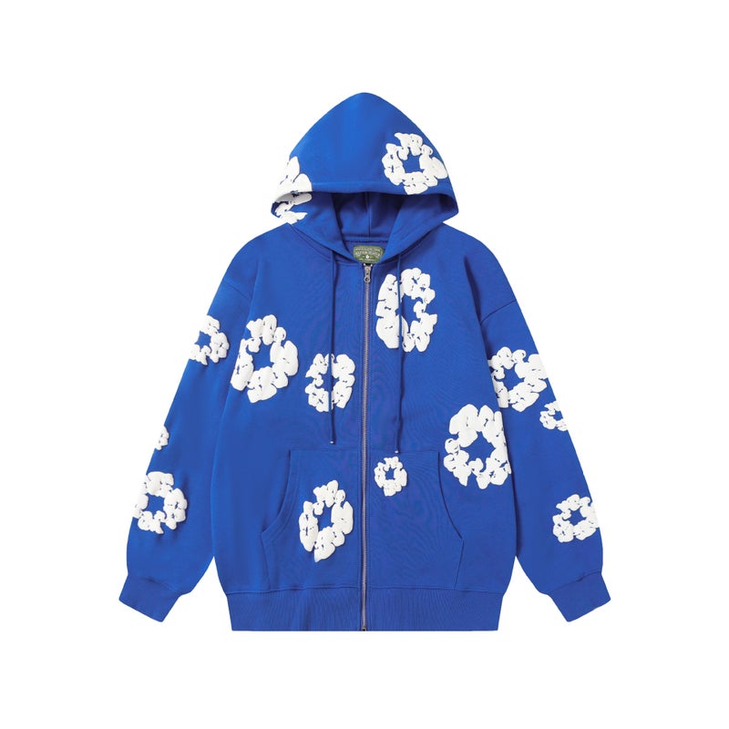 Zipper Style Kapok (Full Series) Foam Print Couple Style Suit Jacket Autumn Couple Outfit - Image 1