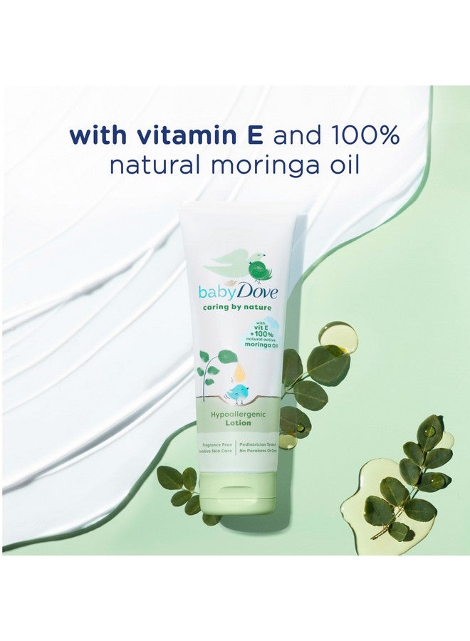 بيبي دوف لوشن بيبي دوف المضاد للحساسية من كارينغ باي نيتشر، قطعتان، يُشكل أساسًا صحيًا لبشرة طفلك، يحتوي على فيتامين إي وزيت المورينجا الطبيعي بنسبة 100%، 13.5 أونصة سائلة (عبوة من قطعتين) - Image 2