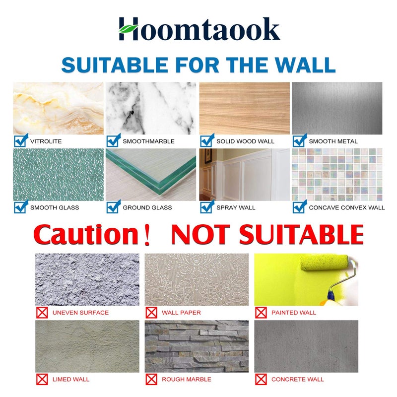 Hoomtaook Hoomtaoock 2 مستوية زاوية دش الجرف لا حفر أرفف الحمام دش العلاط - Image 5