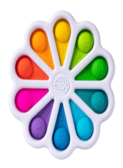 Fat Brain Toys Dimpl Digits, Number Learning Toy for Toddlers, Early Development, Educational, Push and Pop, Sensory Toy for Babies, Colourful Toy for Boys and Girls Aged 2 Years and Older