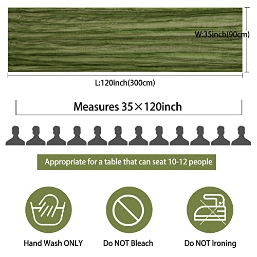 Fivenl 12 Pack 10Ft Cheesecloth Table Runner 35x120 Inch Boho Gauze Table Runner Rustic Cheese Cloth Long Romantic Table Runners for Wedding Bridal Shower Birthday Party Table Decor (Grass Green) - Image 2