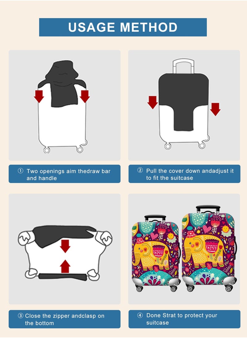 URbazaar - Elastic Travel Luggage Cover Travel Suitcase Protective Cover for Trunk Case Apply to 18-30 inch luggage Suitcase Cover - Image 1