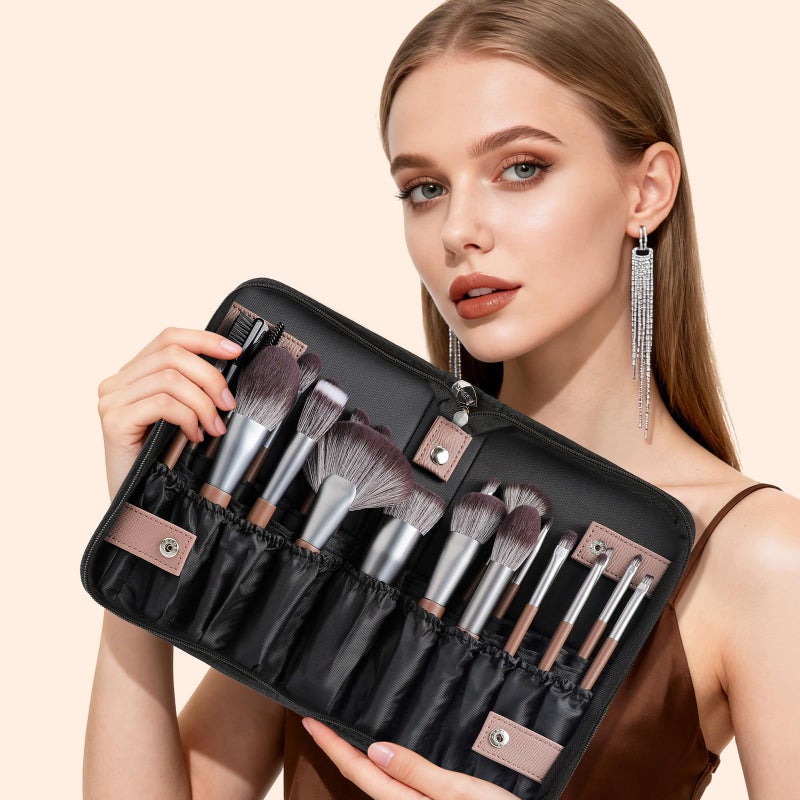 DUcare 22Pcs PRO Grade Makeup Brushes Professional with Bag 22Pcs Makeup Brush Set Premium Synthetic Kabuki Foundation Blending Brush Face Powder Blush Concealers Eye Shadows with Case - Image 3