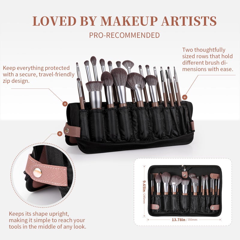 DUcare 22Pcs PRO Grade Makeup Brushes Professional with Bag 22Pcs Makeup Brush Set Premium Synthetic Kabuki Foundation Blending Brush Face Powder Blush Concealers Eye Shadows with Case - Image 2