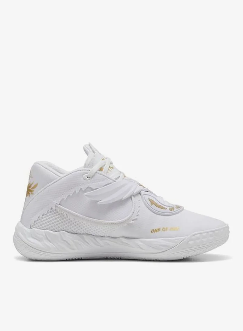 Puma PUMA White-Gold MB.05 Mist Basketball Shoes Unisex for Men | Best Price UAE