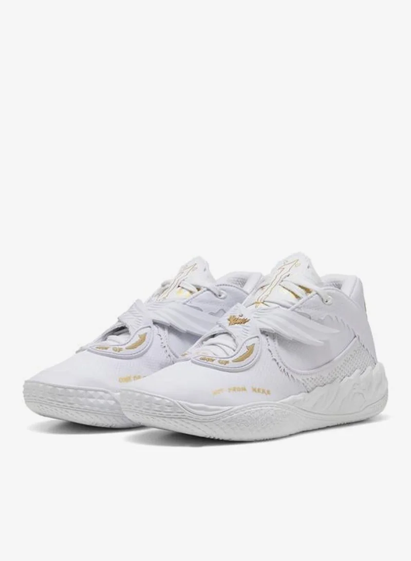 Puma PUMA White-Gold MB.05 Mist Basketball Shoes Unisex for Men | Best Price UAE