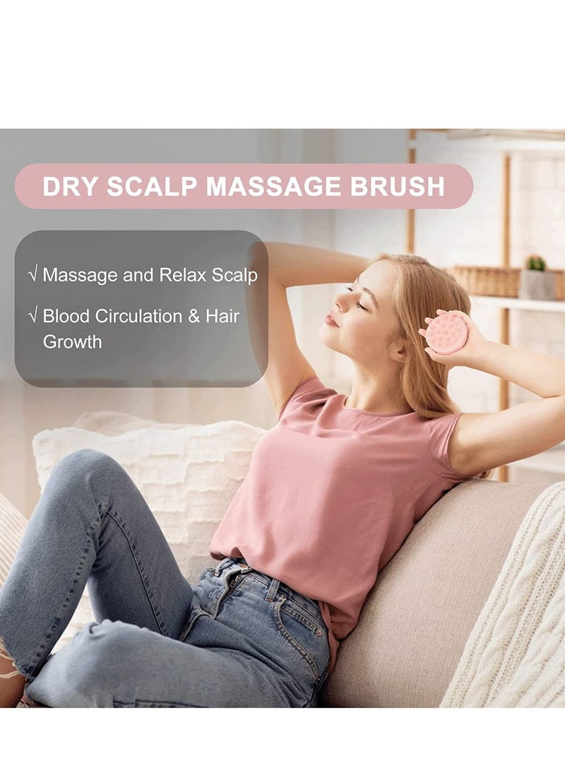 ZUKIMM Hair Scalp Massager Shampoo Brush for Shower, Scalp Scrubber with Soft Silicone Bristles for Hair Growth & Dandruff Treatment, Wet Dry Oil Hair Massager for All Hair Types of Women (Pink)  - Image 5