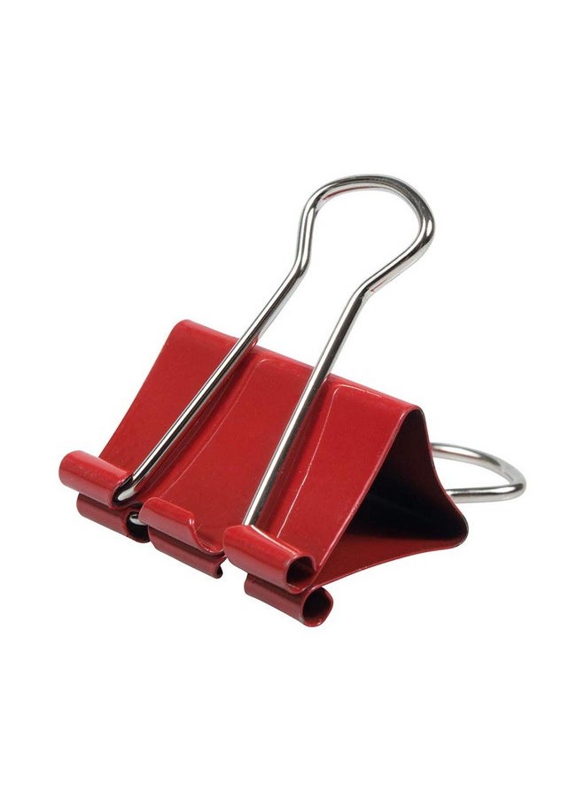 JAM Paper Colorful Binder Clips - Medium - 1 1/4 Inch (32 Mm) - Red Binderclips - 15/Pack  - Image 3