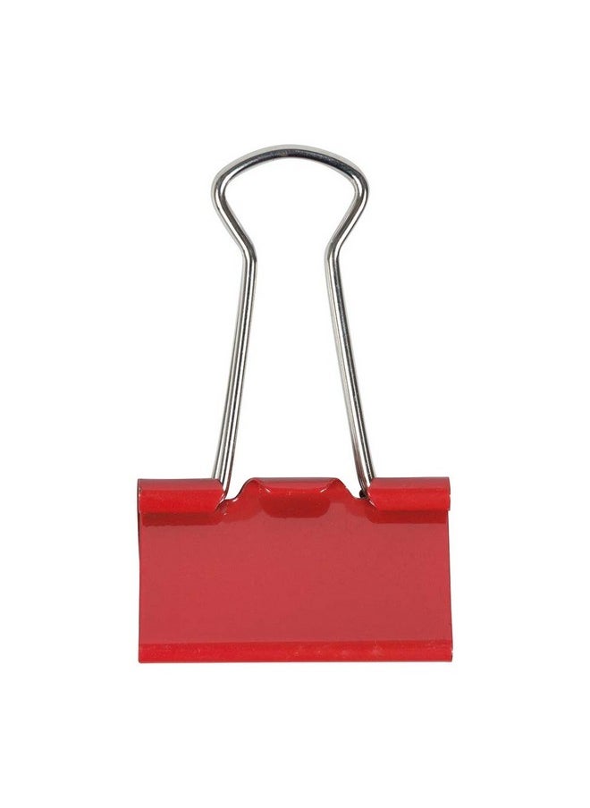 JAM Paper Colorful Binder Clips - Medium - 1 1/4 Inch (32 Mm) - Red Binderclips - 15/Pack  - Image 4