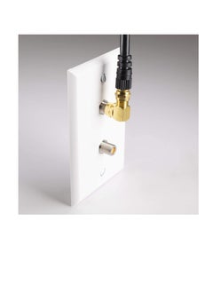 SUNSAR 4 Pack F Type Right Angle Male to Female Adapters RG6 Gold Plated Coaxial Connectors for Coax Cables, Wall Mounted TV, Wall Plates Coax 90 Degree  - Image 5