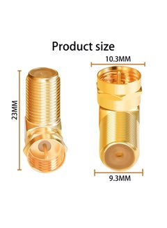SUNSAR 4 Pack F Type Right Angle Male to Female Adapters RG6 Gold Plated Coaxial Connectors for Coax Cables, Wall Mounted TV, Wall Plates Coax 90 Degree  - Image 2