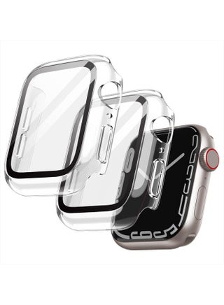 Case with Screen Protector Compatible with Apple Watch Series 8 7 41mm, Overall Protective Cover, Built-in Tempered Glass Film High Sensitivity, 2 Pack (Clear) - pzsku/Z62A2B31026B753091A64Z/45/_/1691136423/dfa133f9-6755-4cb2-a174-13385e002be3