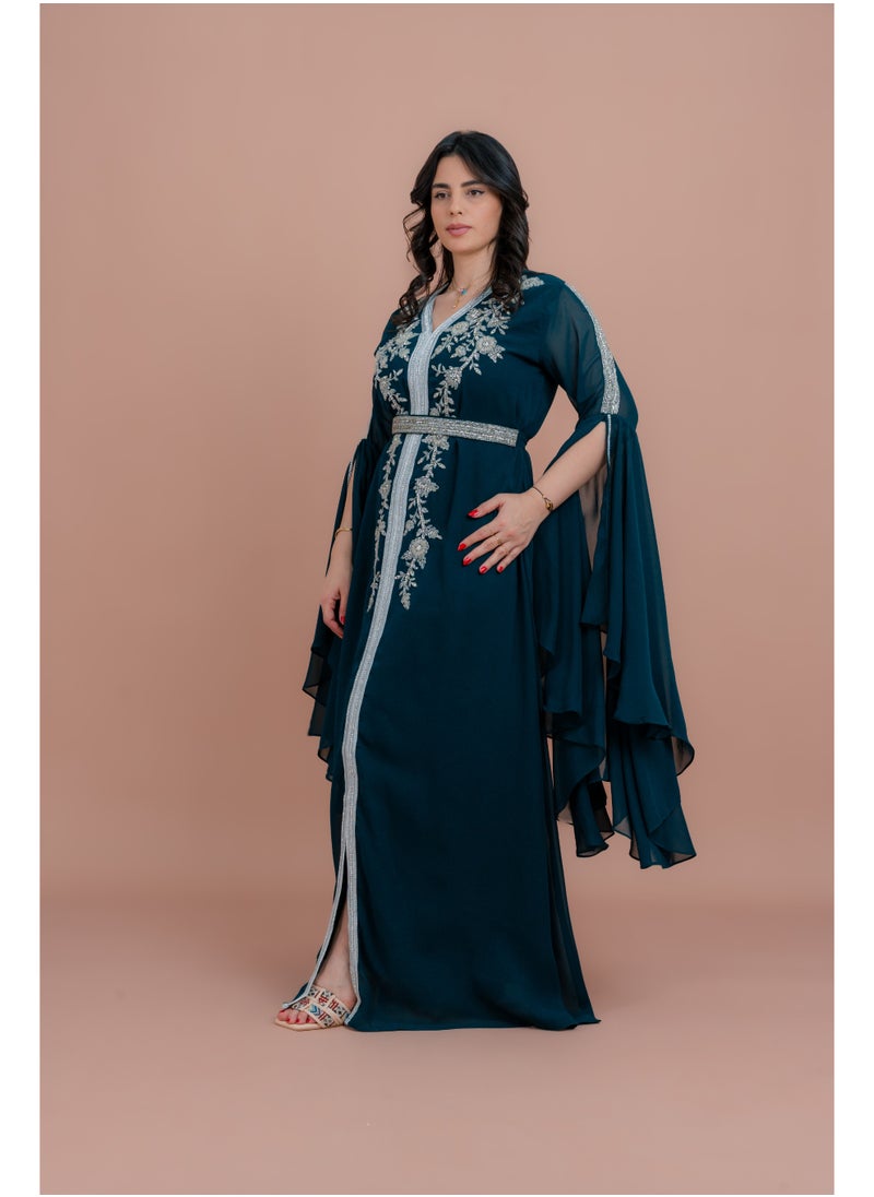 IKKXA Belted Elegant 2-Piece Kaftan  - Image 1