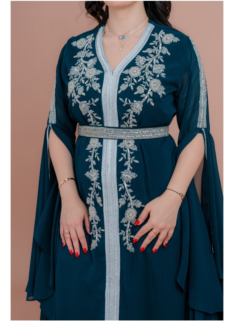 IKKXA Belted Elegant 2-Piece Kaftan  - Image 3