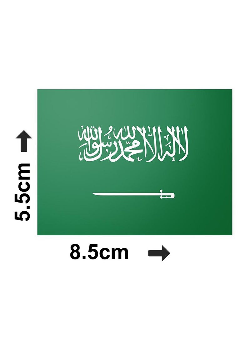 دروبلايت 20 قِطَع ملصقات علم المملكة العربية السعودية - مستطيلة للمناسبات والكمبيوتر المحمول والسيارات واليوم الوطني والسفر والحفلات 8.5 × 5.5 سم - Image 3