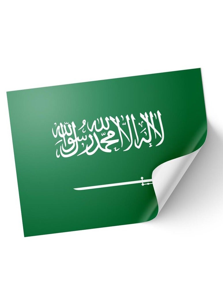 دروبلايت 20 قِطَع ملصقات علم المملكة العربية السعودية - مستطيلة للمناسبات والكمبيوتر المحمول والسيارات واليوم الوطني والسفر والحفلات 8.5 × 5.5 سم - Image 2