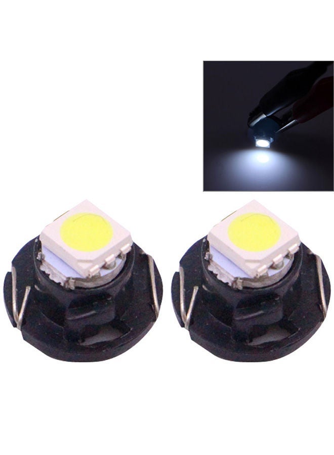 MUNTAQI 2-Piece T4.7 White Light 0.2W 12LM 1 LED SMD 5050 Instrument Bulb Dashboard For Vehicles - Image 2