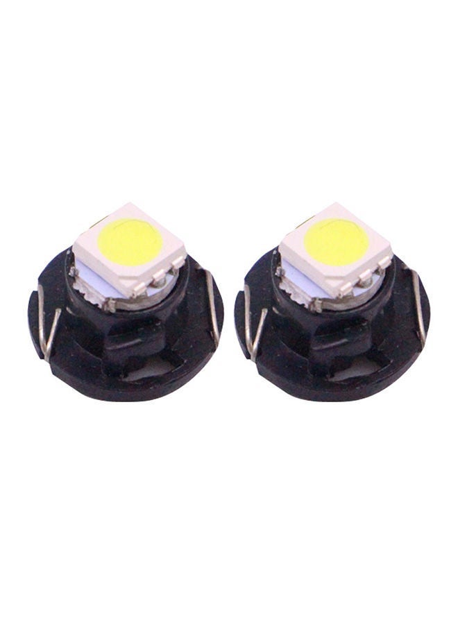 MUNTAQI 2-Piece T4.7 White Light 0.2W 12LM 1 LED SMD 5050 Instrument Bulb Dashboard For Vehicles - Image 1