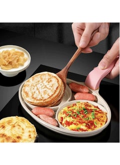 Hihonor Egg Frying Pan, 2-Cup Mini Nonstick Egg Pan & Omelet Pan for Breakfast, Healthy Non Toxic Pancake Pan, Easy to Clean Egg Cooker Pan, Suitable for Gas Stove & Induction Cookware (Pink)  - Image 2