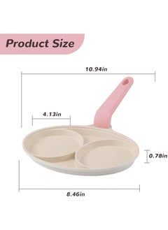 Hihonor Egg Frying Pan, 2-Cup Mini Nonstick Egg Pan & Omelet Pan for Breakfast, Healthy Non Toxic Pancake Pan, Easy to Clean Egg Cooker Pan, Suitable for Gas Stove & Induction Cookware (Pink)  - Image 5