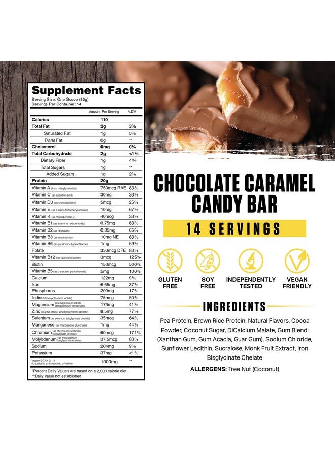 Ambrosia Planta - Premium Organic Plant-Based Protein | Vegan & Keto Friendly | Gourmet Flavors with No Bloating or Stomach Upset | Gluten & Soy Free | No Added Sugar | 14 Servings | (Candy Bar) - Image 2