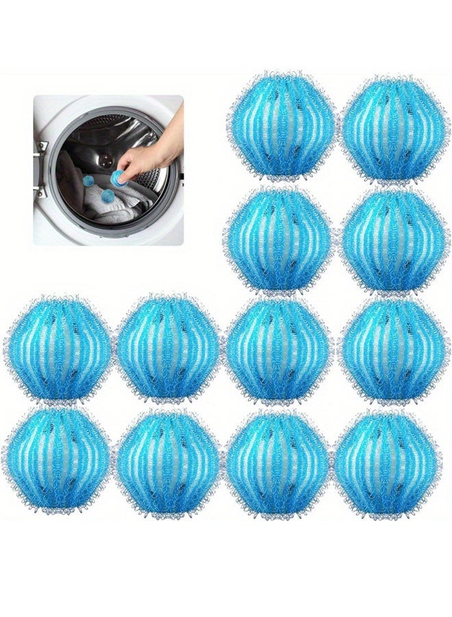 كرة غسيل من النايلون للغسالات الأسطوانية: تزيل الوبر وتمنع التشابك 12 قطعة - Image 1