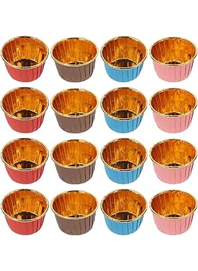 100 قطعة من أكواب الخبز المقاومة للحرارة، وبطانة الكعك، وديكورات بألوان عشوائية - Image 1