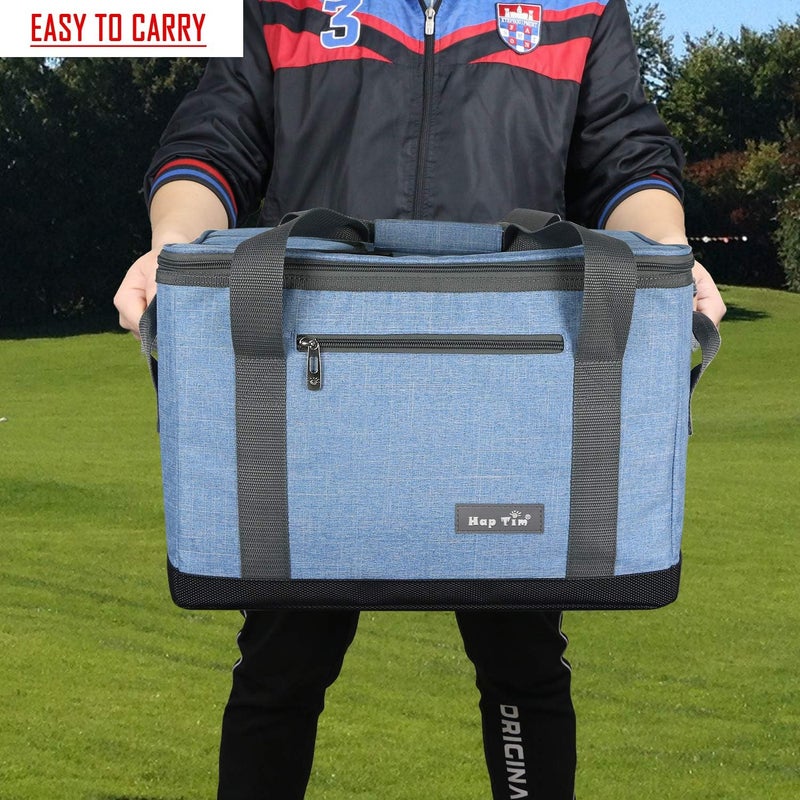Hap Tim Soft Cooler Bag 40-Can Large Reusable Grocery Bags Upgraded Soft Sided Collapsible Travel Cooler for Outdoor Travel Hiking Beach Picnic BBQ Party (AE13634) - Image 2