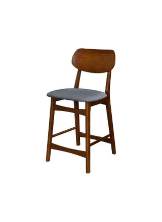 Arsenal Solidwood Bar Chair Fabric Upholstery Strong And Sturdy Kitchen Dining Chairs Single Seater Modern Design Furniture For Dining Room Kitchen L56Xw49Xh110Cm - Walnut/Charcoal - pzsku/Z62A2EEFBBD3348124702Z/45/_/1731319708/943c6c97-6635-4e95-b6be-3069fa552737