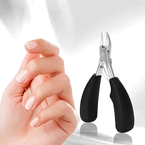 Kriq Nail Clippers Toenail Clippers for Thick Nails for Seniors with Curve Diagonal Blade for Ingrown Nails Effortlessly Toe Nail Clippers Heavy Duty Stainless Steel Physician Easy Grip for Older Hand - Image 2