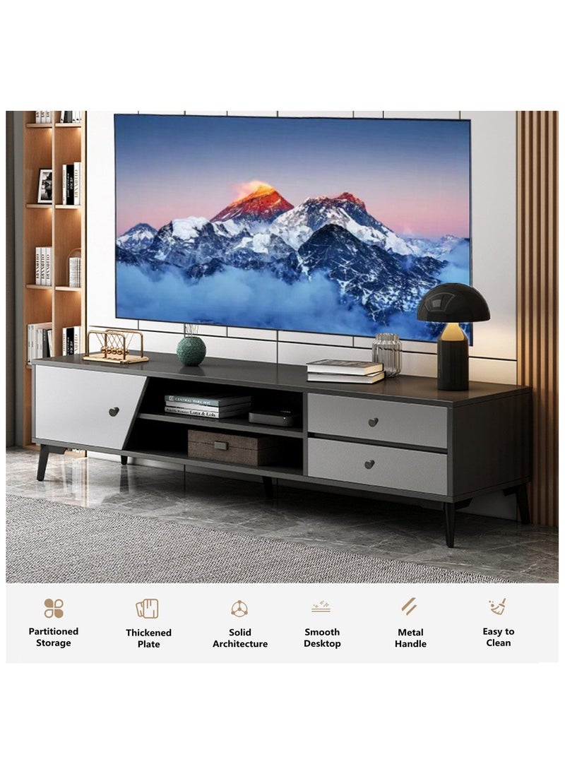HXDream Tv Table,TV Cabinet,TV Table Stand With Doors and Drawers Living Room Furniture 120x30x40cm  - Image 2