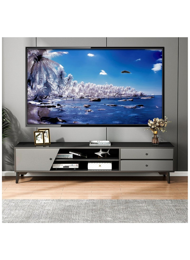 HXDream Tv Table,TV Cabinet,TV Table Stand With Doors and Drawers Living Room Furniture 120x30x40cm  - Image 1